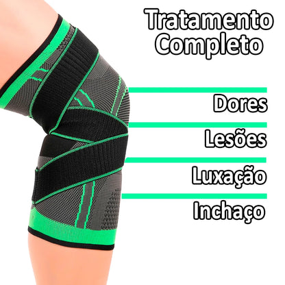 Joelheira de compressão para articulação.