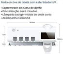 Suporte Aplicador De Pasta Escova de Dentes Esterilizador Com Luz UV Antibacteriano