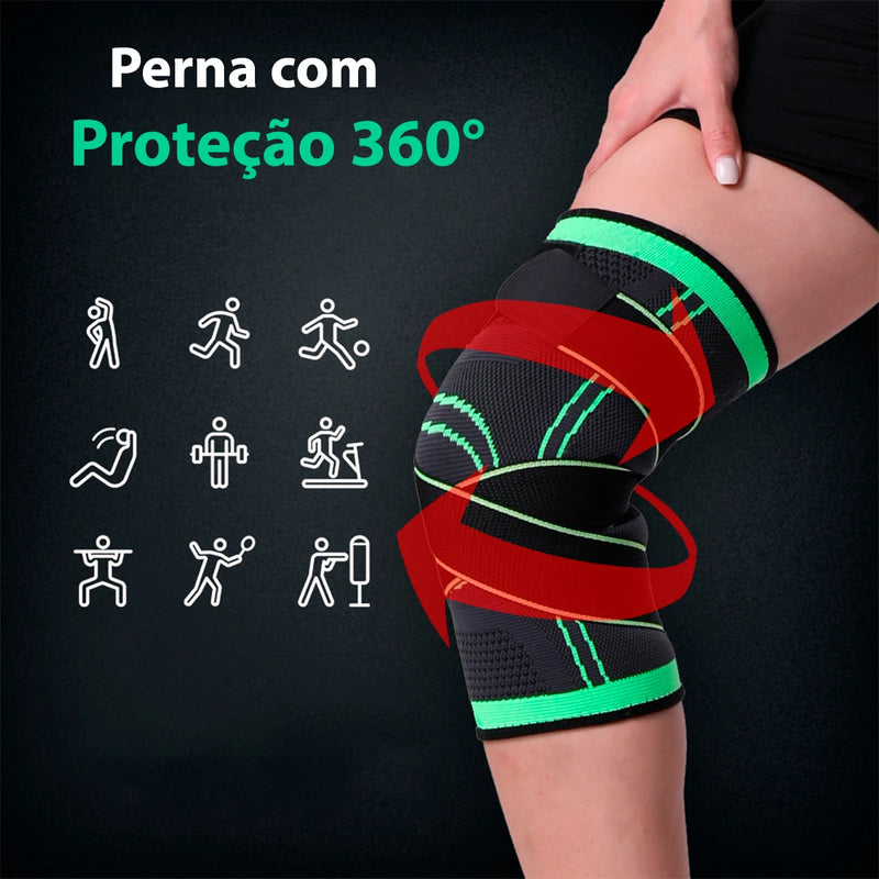 Joelheira de compressão para articulação.